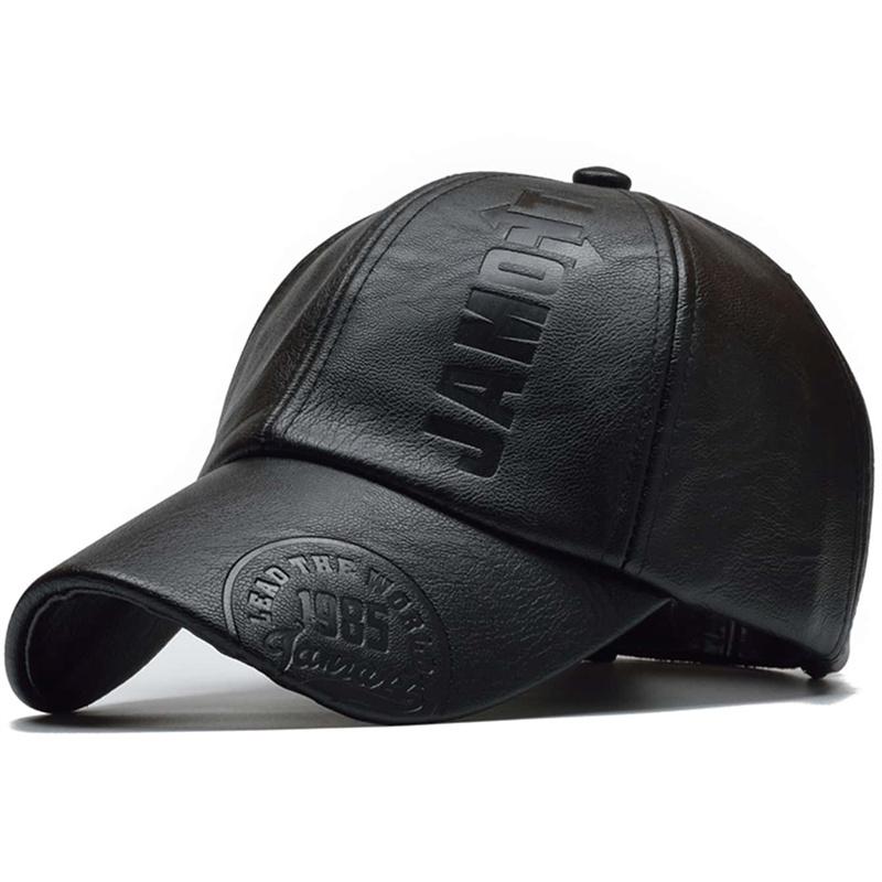Мужская винтажная регулируемая бейсболка из искусственной кожи, шляпа Snapback Para Hombre, мужские кепки-дальнобойщики, шляпа для папы, зимние теплые шапки, Casquette