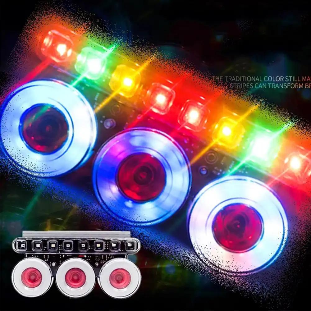 12 В/24 В автомобильный предупреждающий фонарь, семицветный мигающий светодиодный сигнальный фонарь, водонепроницаемый стробоскоп, универсальные задние фонари для грузовиков и прицепов, аксессуары