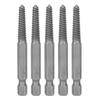 5Pcs 65mm Screw Extractor Broken Damaged Stud Remover Drill Bits Hexagonal Handle HighSpeed Steel