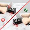 Kitchen 3 Segment Knife Sharpener Household Multi-Functional Hand-Held 3 Purpose Black Sharpening Stone Kitchen Knives Gadget