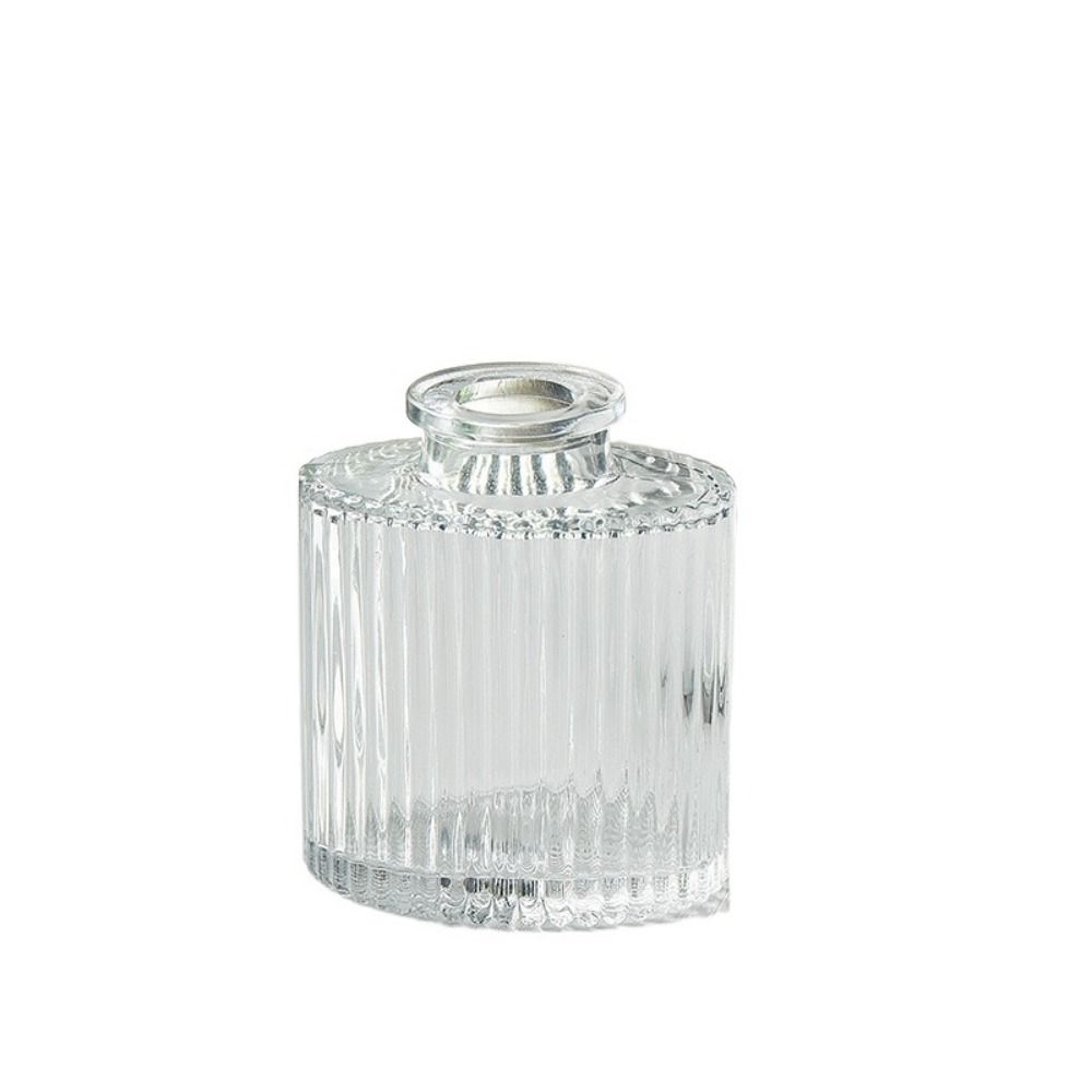 Стеклянная ваза для гидропоники с тиснением, мини-стеклянная ваза для цветочной композиции