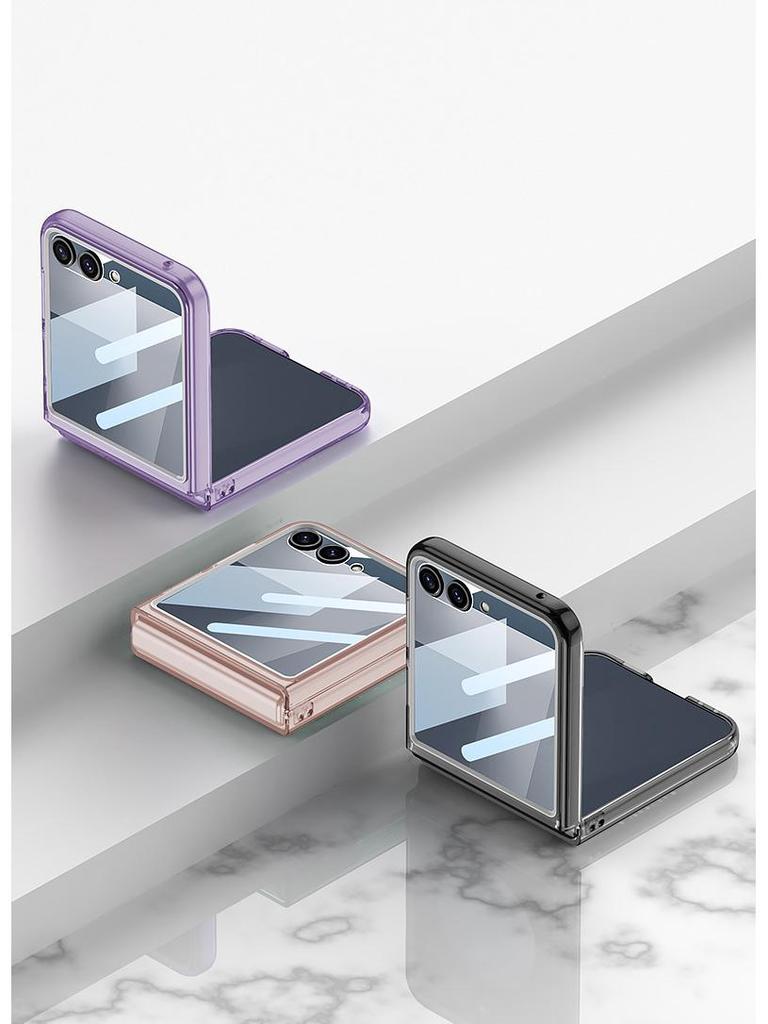 Защитный чехол для Samsung Z Flip7: Прозрачный чехол-подушка безопасности с большим окном