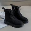Модные женские модные ботинки Ретро кожаные ботильоны Женские Роскошные Мягкая подошва Короткие ботинки Новая платформа Нескользящие Круглый носок