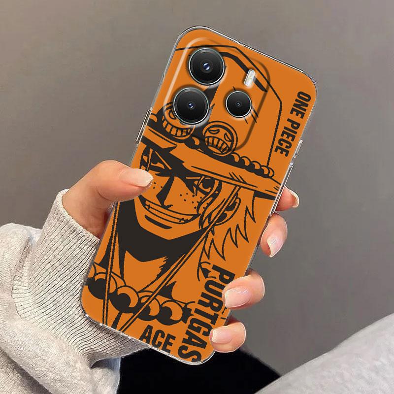 One Pieces Luffy Sabo Case For Xiaomi Redmi Note 15 14 13 12 11 Pro Plus Portgas D Ace Cover For Redmi 15C 15 14C 13C Phone Case