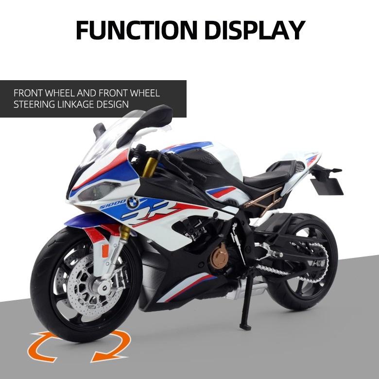 MotoGP BMW S1000RR Гоночный мотоцикл Симуляция Изысканный литой и игрушечный автомобиль RMZ city 1:Модель коллекции 12 сплавов