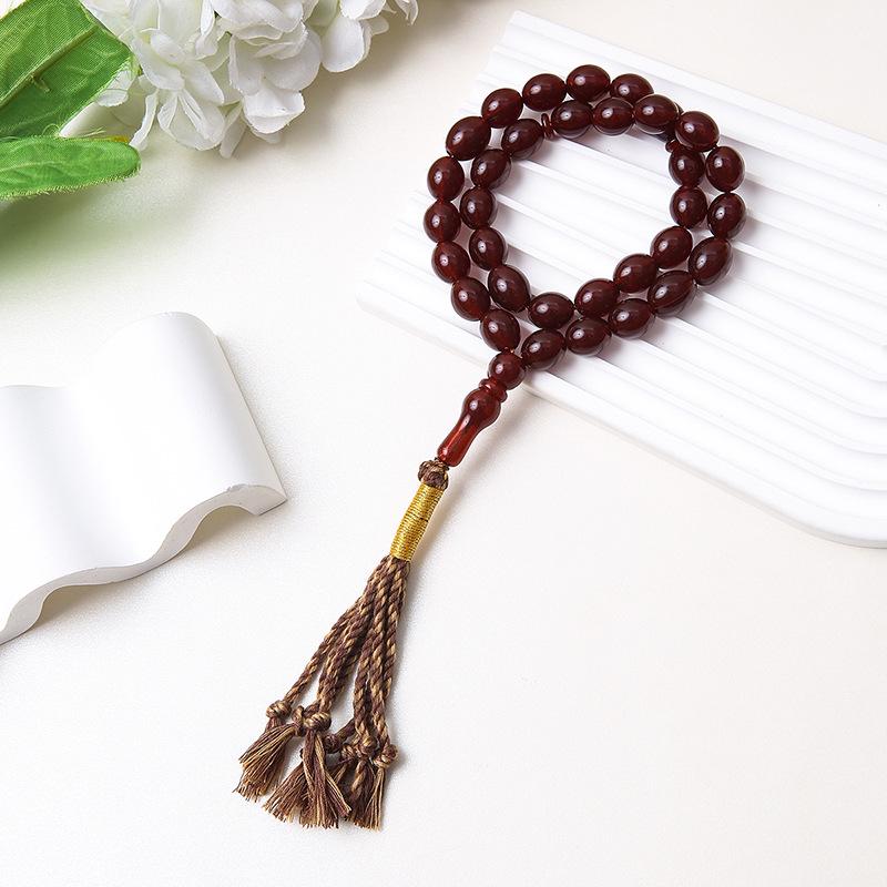 Ручные мусульманские четки-браслет с кисточкой из 45 бусин - ближневосточные исламские молитвенные украшения