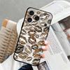 Чехол для телефона Funda для Apple iPhone 17 Pro Max 15 Pro 7 8 11 16 14 12 XR XS MAX Air 13 Леопардовый принт Арт с отпечатками губ