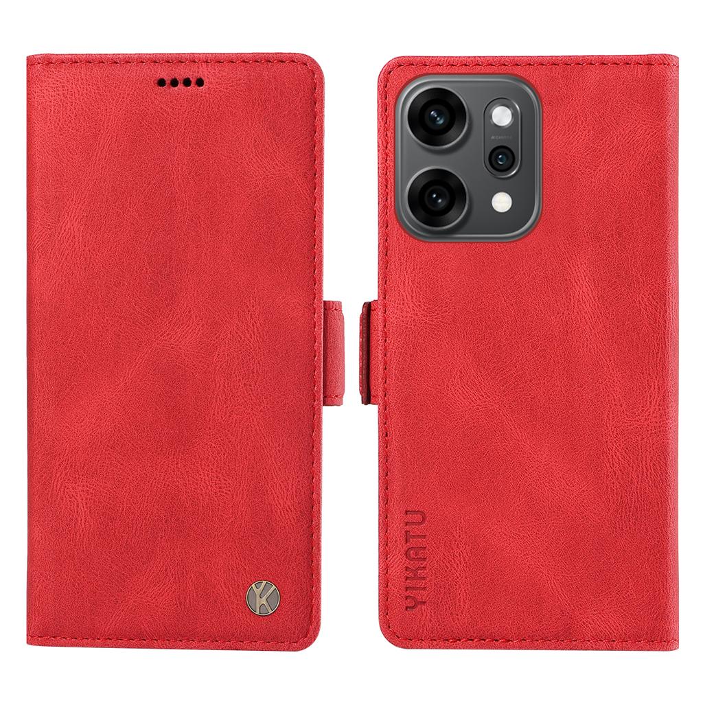 For Oppo Reno14 Pro 5G (China)/Oppo Reno14 Pro 5G (Global) Leather Case YIKATU YK-005 Skin-touch Feeling Wallet Phone Cover