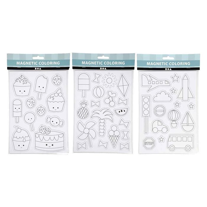 44 magnets blancs à décorer