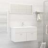 2 Piece Bathroom Furniture Set White Particleboard