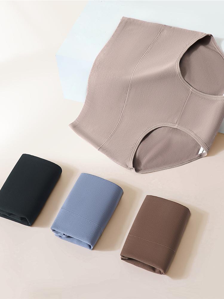 4Pcs Women Panties High Waist Breathable Pure Cotton Underwear Briefs Ladies Underpants