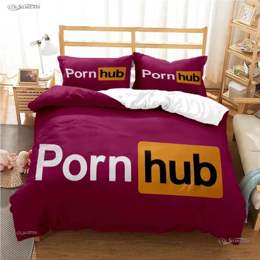 P-Porn H-hub Fashion Tread All Season Duvet Cover Комплект постельного белья Мягкий пододеяльник и наволочка для подростка Single/Double/Queen/King