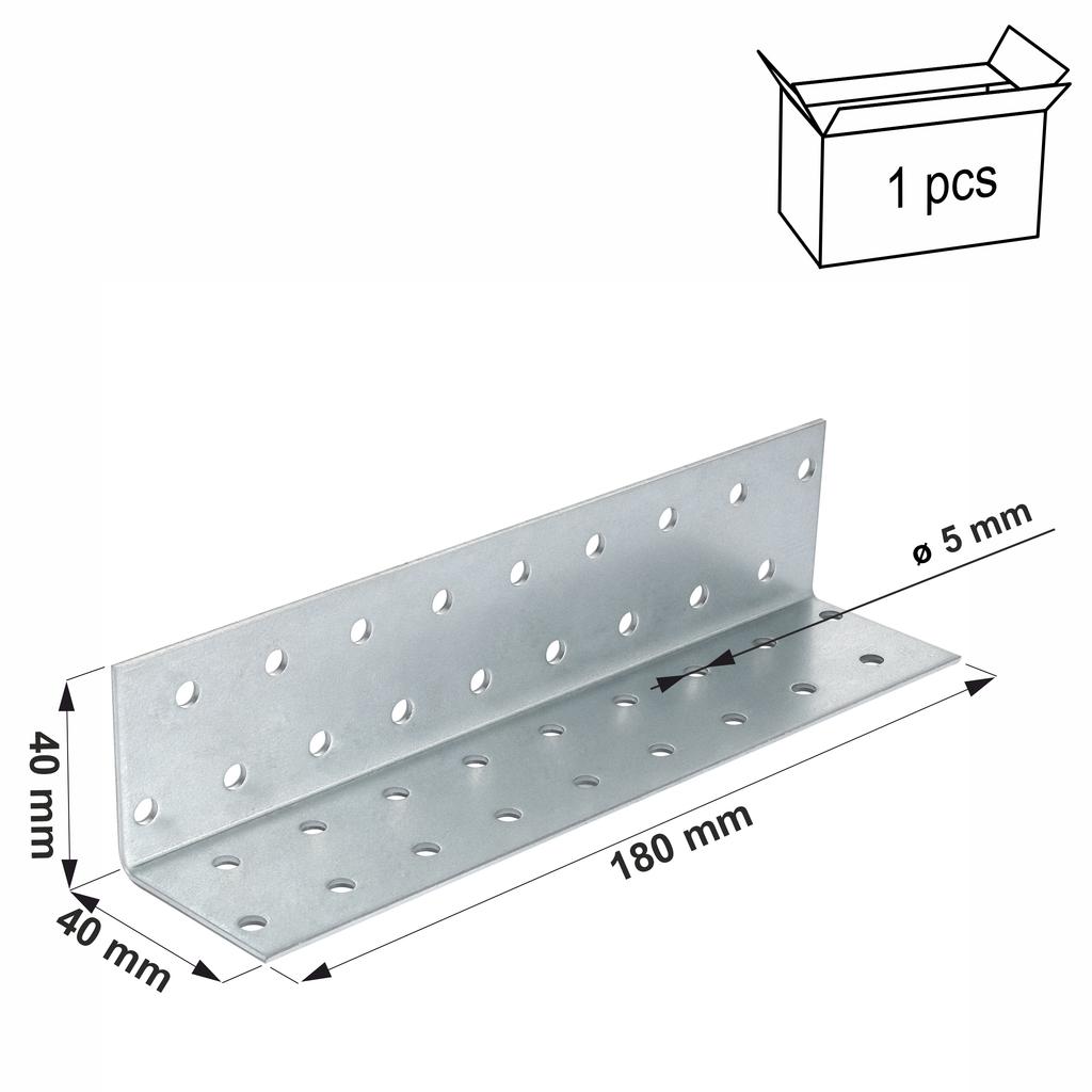 Mounting angle KM20 40x40x180x2.0 (1)