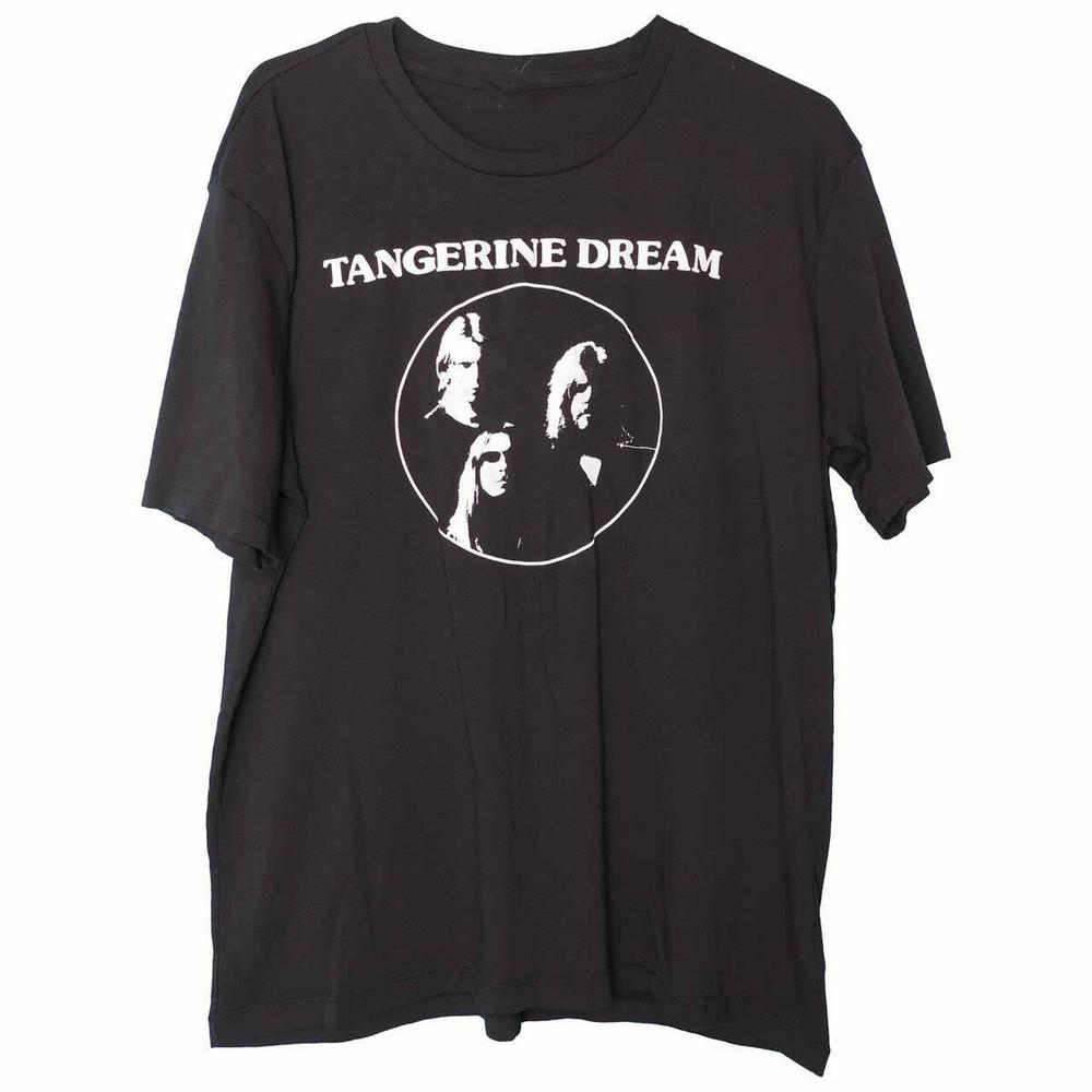 Ретро Рубашка Колдуна Tangerine Dream с коротким рукавом Черная Унисекс S-5XL AL262 Унисекс Футболка