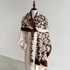 Womens Faux Cashmere Shawl Floral Thick Winter Warm Cape Office Air Conditioner Wrap