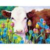 DIY Cow 5D Diamond Painting Full Round Mosaic Animal Diamond Embroidery Cross Stitch Kits Wall Sticker Home Decor