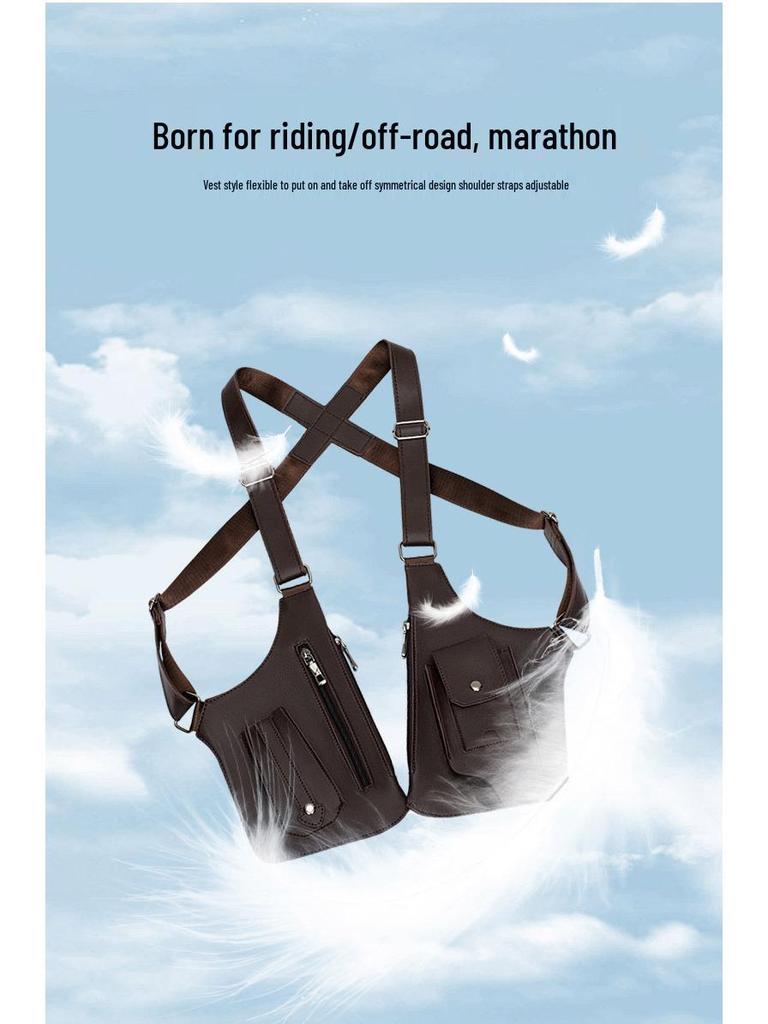 Мужская и женская ретро-сумка-жилет через плечо – многофункциональная подмышечная сумка-слинг для телефона и использования на открытом воздухе
