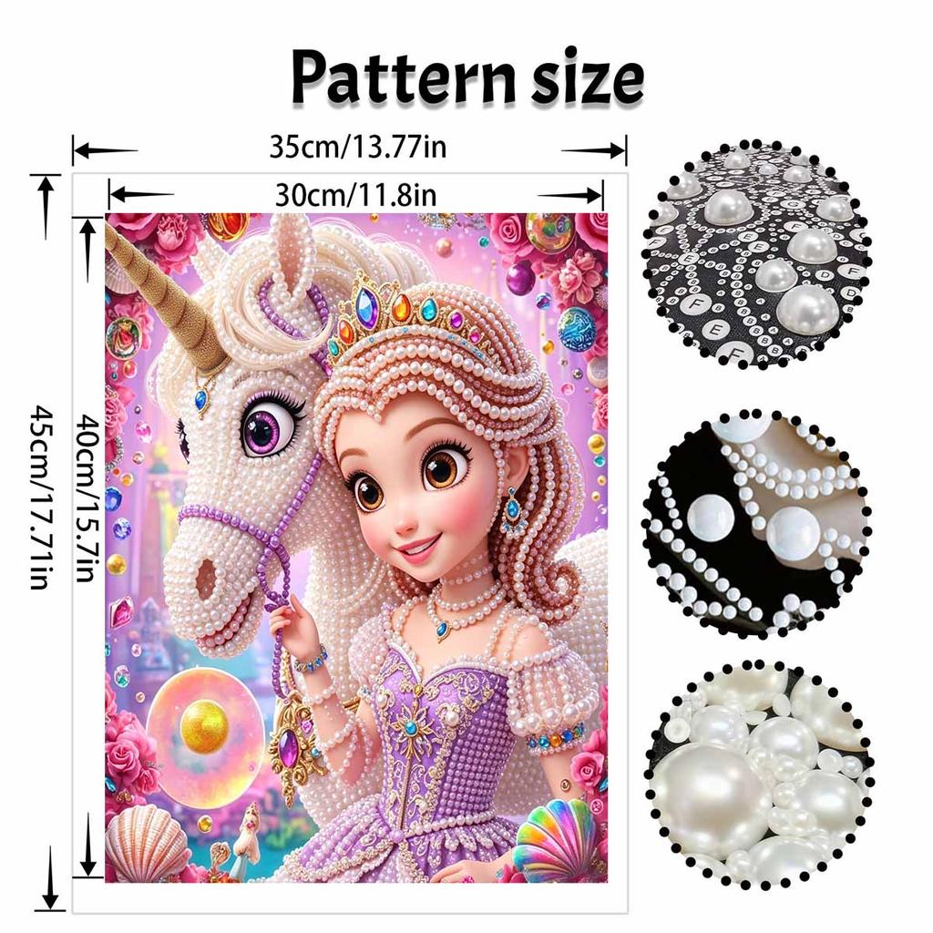 Disney princess pearl painting handmade diy pearl art painting simple living room hanging painting decoration