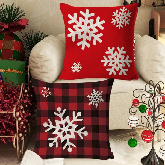 45x45СМ Рождественская наволочка Merry Xmas Снежинка Принт букв Наволочка для диванной подушки Декоративная квадратная наволочка для подушки для дивана, спальни