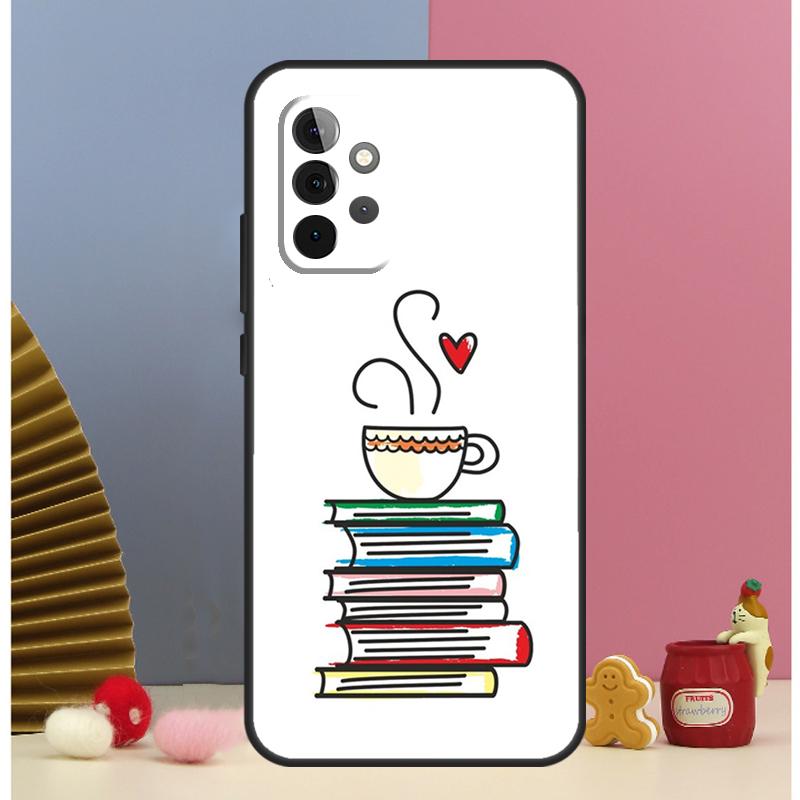 Чехол "Книги и Кофе" для Samsung Galaxy A52 A72 A13 A33 A53 A14 A24 A34 A54 A15 A25 A51 A71 A12 A32