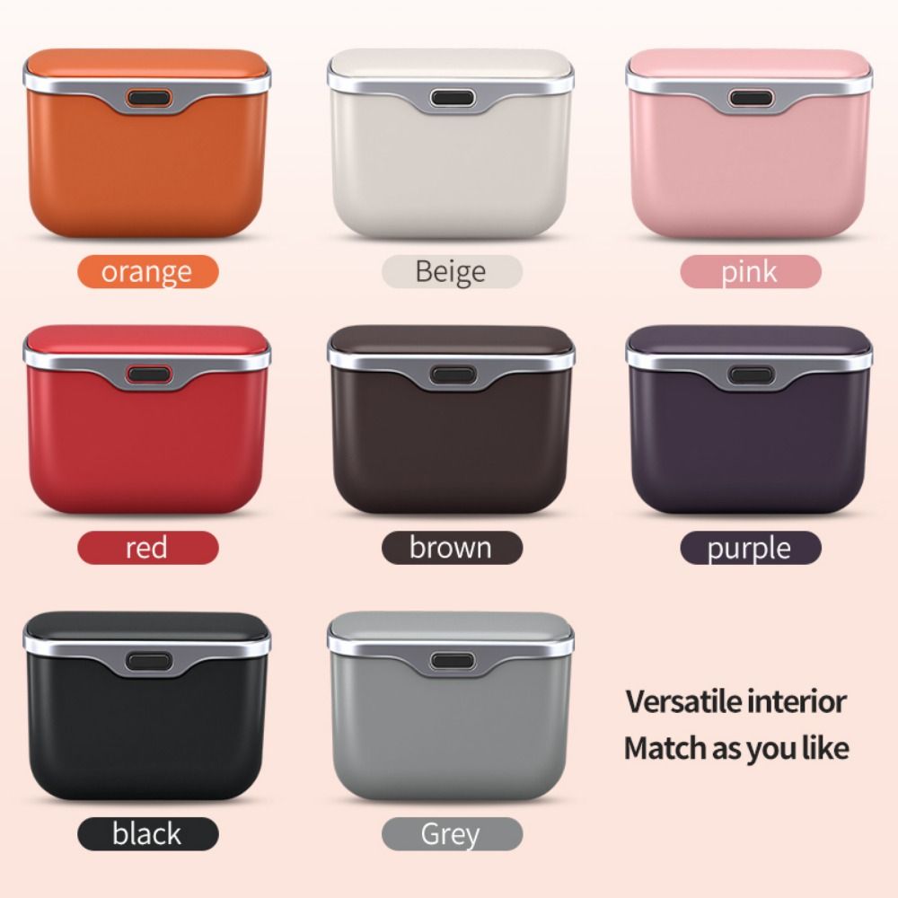 Waterproof Car Trash Can Solid Color Car Organizer Box Auto Interior Accessories
