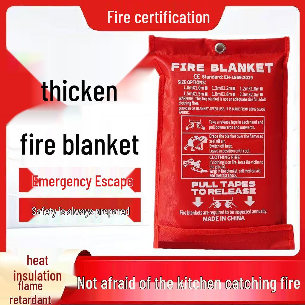 Огнестойкое сварочное одеяло 1x1 метр - Огнестойкая ткань из стекловолокна для пожарной безопасности и защиты от дыма