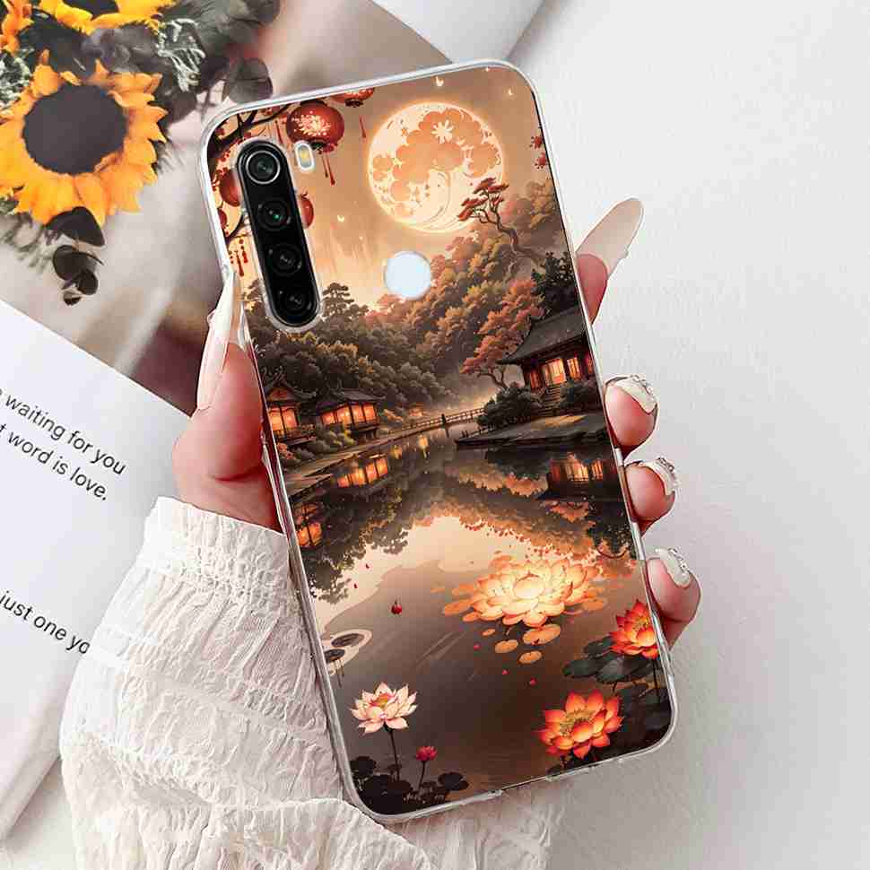 Чехол для Xiaomi Redmi Note 8 Винтажный Дракон Роскошный Цветок Мягкий Силикон ТПУ Чехол Для Redmi Note8 Note 8T Чехлы для Телефона Ударопрочный