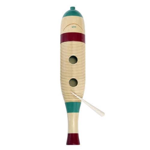 Kikutani Wood Guiro, Fish-Shaped, with Drumsticks, Total Length 410mm, GR-4200