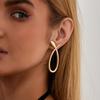 Ingemark Минимализм Асимметричные Геометрические Пересекающиеся Линии Гвоздики Серьги Женские Модные Панк Золотой Цвет Металл Пирсинг Украшения для Ушей