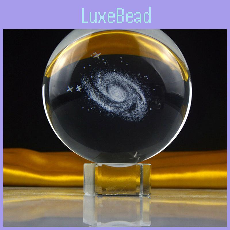 Elegant Crystal Ball Globe Galaxy Miniatures 3d Laser Engraved Glass Sphere 60mm For Timeless Home Decor