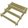 VidaXL 3-Tier Planter 90 X 90 X 35 Cm Impregnated Wood
