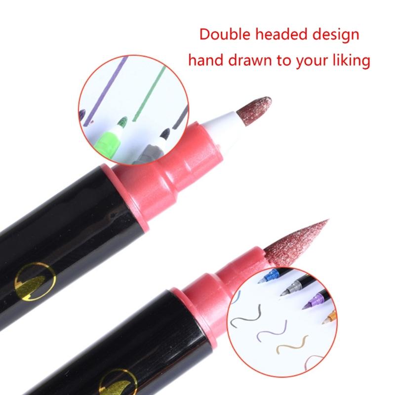 Пищевые маркеры Color Double Sided Edible Food Coloring Marker с тонким и толстым наконечником, пищевой маркер для DIY