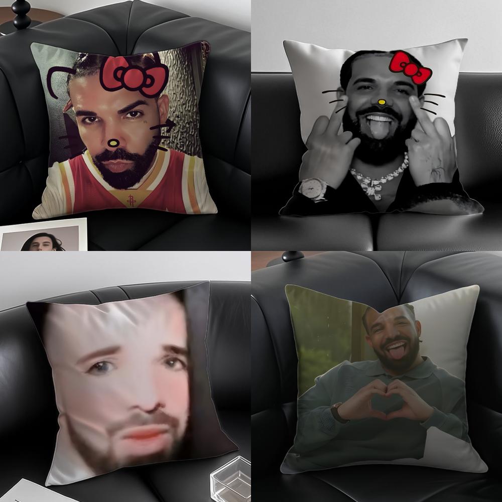 funny ddrake meme Cushion Cover Pillow Case Antidustmite Invisible zipper silky plush cushion