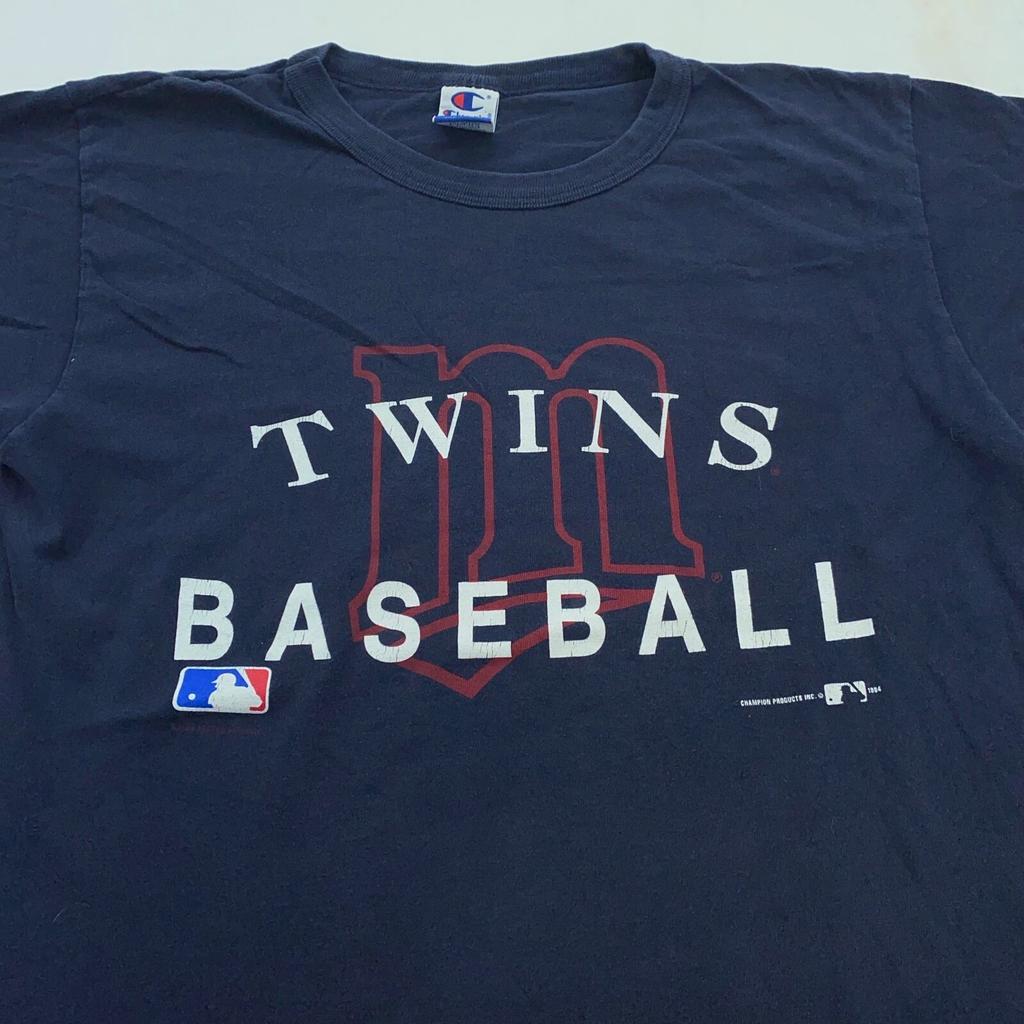 Винтажная футболка 90-х MINNESOTA TWINS CHAMPION размер L бейсбол mlb мягкая