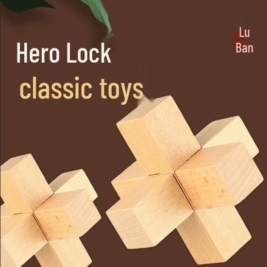 Kids' Educational Luban Lock IQ Puzzle Set: Assembly Toy for Stress Relief
