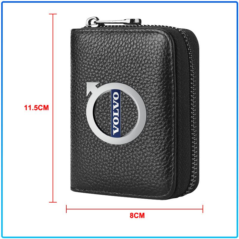 Driver License Holder Card Bag Driving ID Passport Card Wallet Sticker For Volvo 240 C70 S40 S50 S60 S70 S80 S90 V40 V50 V60 V90 XC40 XC60 XC90