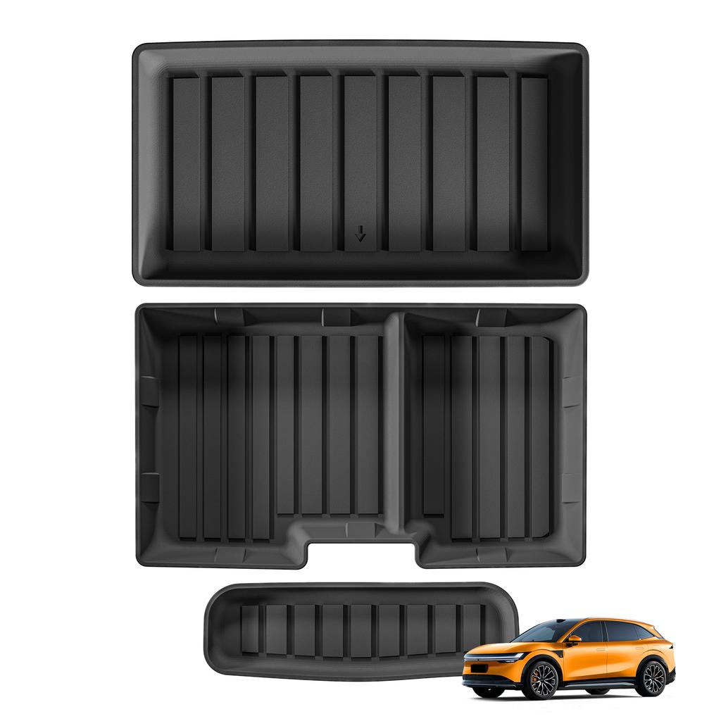 Smabee Right Drive for Zeekr 7X RWD 2026 2025 (Not Fit AWD) All -Weather Floor Mats Seat Back Protector Storage Tray Black