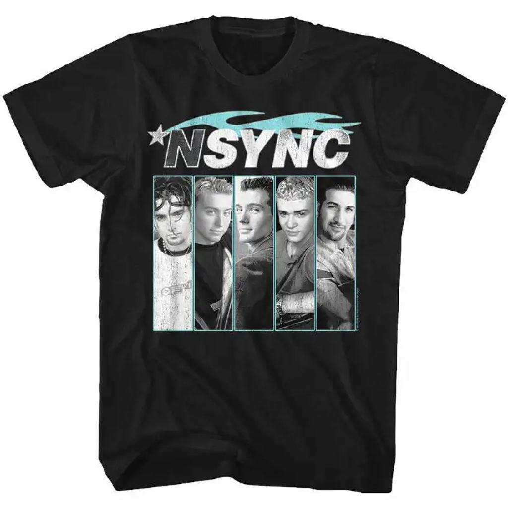 NSYNC Бойз-бэнд Индивидуальные Заблокированные Фото Мужская Футболка Танцы Поп-музыка Мерч