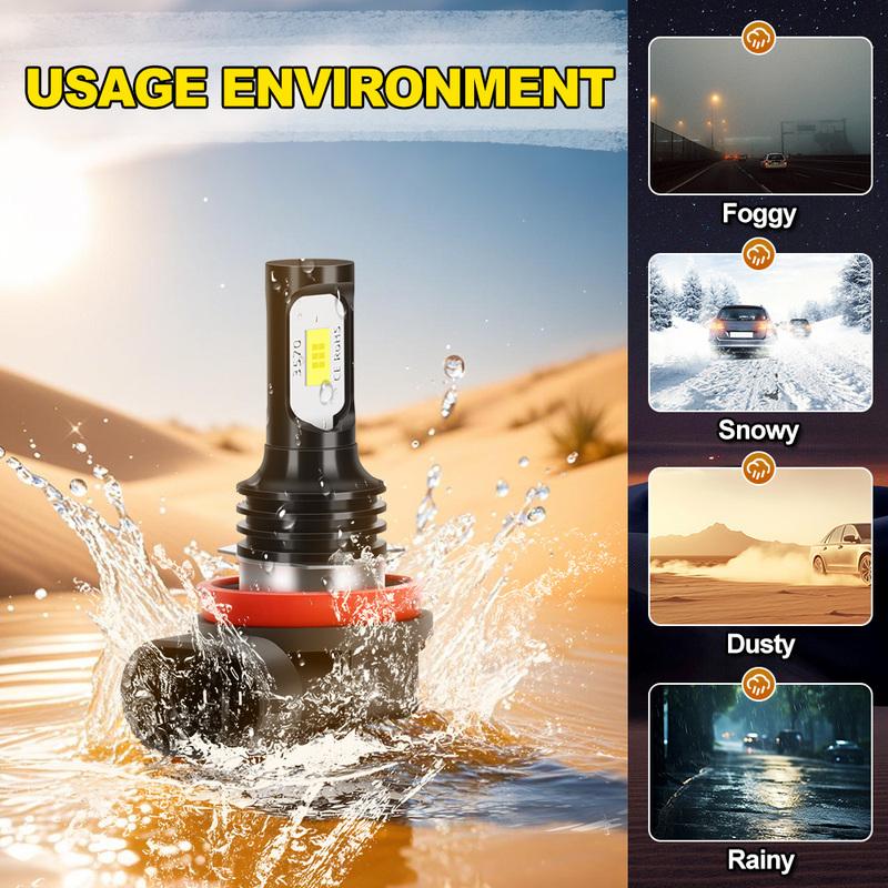 2pcs H8 H9 H1 H3 Led H11 9005 HB3 9006 HB4 Car CSP LED Fog Headlight Bulbs 6000K White Auto Fog Lamp Day Running Light