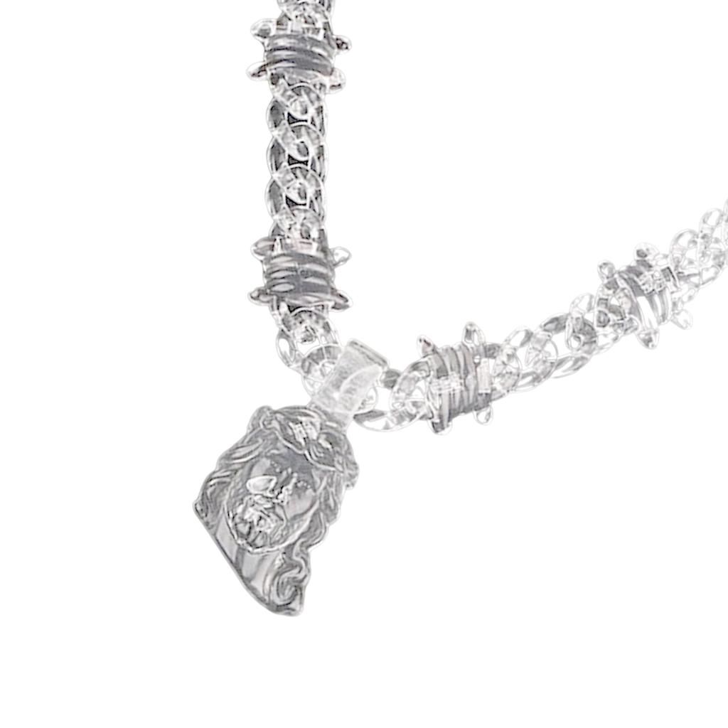 Unique Hiphop Pendant Necklace Unisex Religious Jewelry Adjustable Acrylic Chain Necklace Suitable for Men and Women