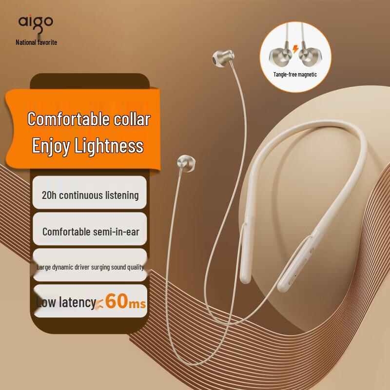 Aigo WP01 Спортивная Bluetooth-гарнитура с шейным ободом и костной проводимостью