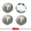 4 шт. 60 мм Колпачок ступицы Tesla Центральный колпачок Логотип Высококачественная наклейка для Tesla Model 3 Y S X Персонализированная автомобильная наклейка Автомобильные аксессуары