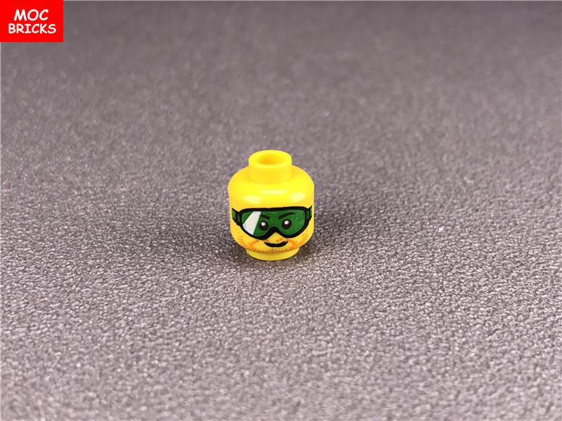 Нетоксичные 10 шт./лот Фигурки Moc Bricks Голова Двустороннее Выражение Лица DIY Мини-Куклы Образовательные Строительные Блоки Игрушки Для Детей Подарки