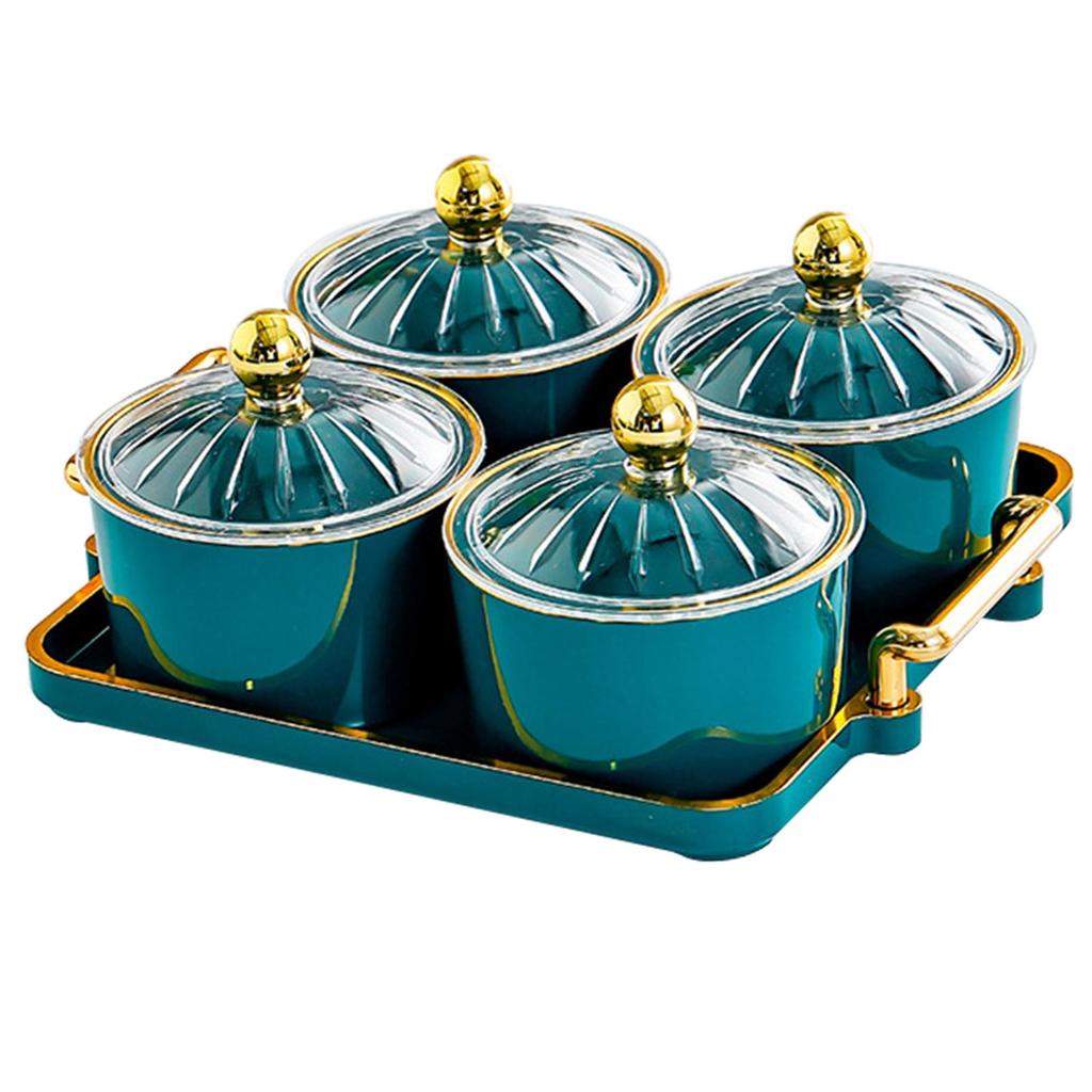 Dried Fruit Plate Set Snacks Tray Multipurpose Snacks Dish Appetizer Serving Tray Candy Nuts Dish for Wedding Dining Room