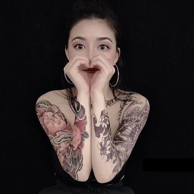 Волк Король Голова Волка Доминирующая Татуировка Цветок Рука Набор Наклейка На Полную Руку Большой Узор Наклейка Для Перевода На Воду Татуировка