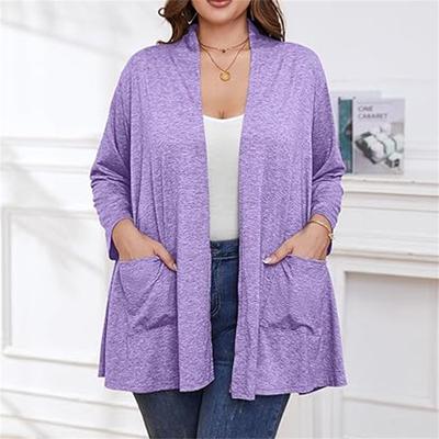 Женский осенне-зимний модный повседневный однотонный кардиган средней длины с длинным рукавом