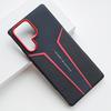 Чехол для ZTE Nubia Redmagic 11 Pro Plus Контрастный цвет Металлический сплав Защита рамки камеры Кожаный чехол с узором из углеродного волокна