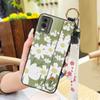Waterproof Back Cover Phone Case For Nokia C32 Anti-dust Flower Kickstand Wrist Strap Phone Holder Shockproof Wristband