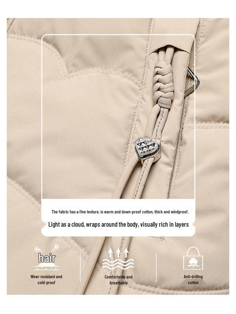 Женское зимнее хлопковое пальто приталенного силуэта в корейском стиле с меховым воротником