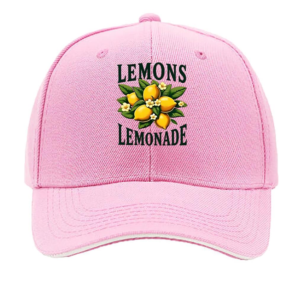 LemonThemed Baseball Cap Lightweight Breathable Hat with Lemon Design Hand Washable Ideal for H Sandwich Baseball Cap